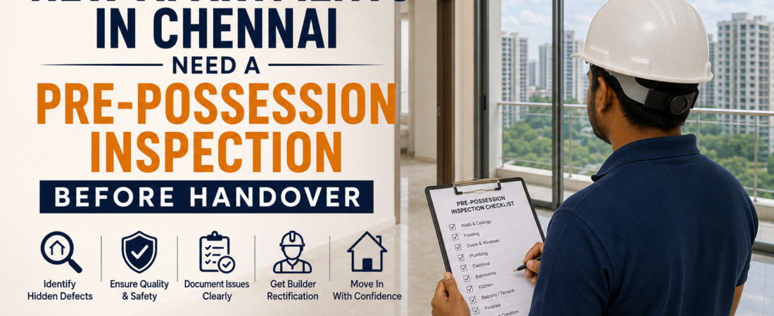 Why New Apartments in Chennai Need a Pre-Possession Inspection Before Handover